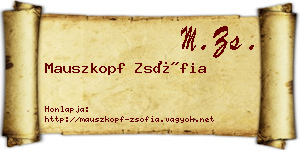 Mauszkopf Zsófia névjegykártya